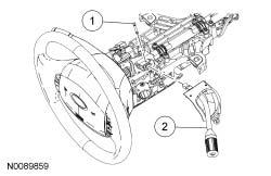 6. Remove the 3 screws and remove the lower steering column shroud. 7. Remove the upper steering column shroud. 8. Disconnect the TCS connector. 9.