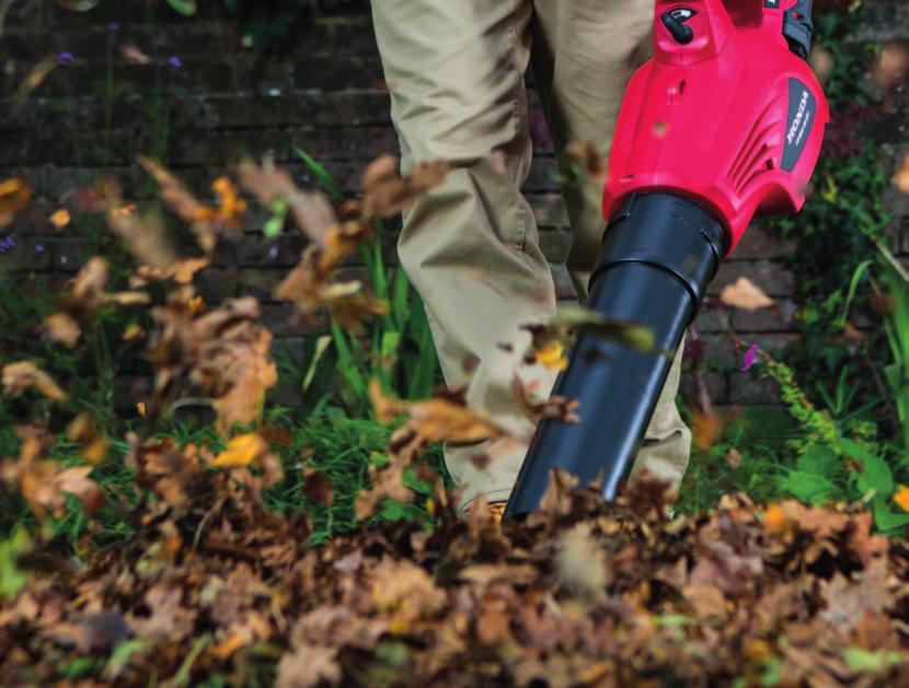 Cordless Leaf blower Quiet, lightweight and compact, the powerful turbine fan creates a 148km/h (41m/s) airstream, perfect for clearing lawns, paths, patios and driveways, or tidying up after