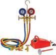 with 60" Hoses and Snap Style, Brass Can Tap Valve and Large Diameter Dual Scale Thermometer A/C Starter Kit - SKU 695127 1 68987 OEMTOOLS 1.