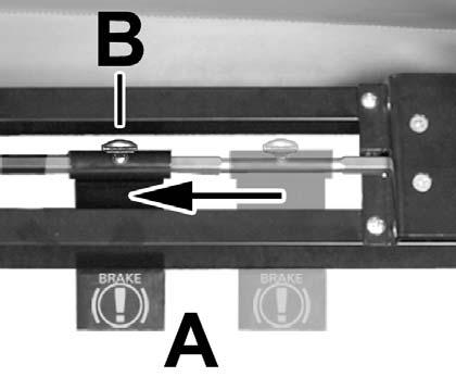 Loosen thumb screw and slide the lever (A) onto the "HEX" portion of the bar.. Tighten thumb screw (B). 3. Lift UP on the lever to UNLOCK the central-locking casters. BACK ASSEMBLY INSTRUCTIONS: 1.