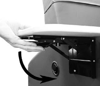 ATTENDANT OPERATING INSTRUCTIONS SIDE-TABLE OPERATION: 1. TO RAISE TABLE: Grasp center of table and gently lift into place. Side-table will lock into place with an audible "click" once fully extended.