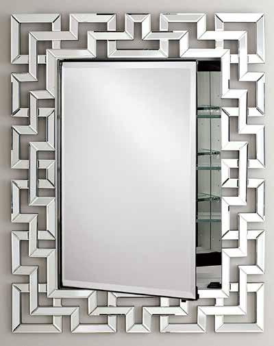 Radiance Medicine Cabinets Contemporary (C) Satin Gray Anodized Aluminum Construction Pivot Door Hinge System (no