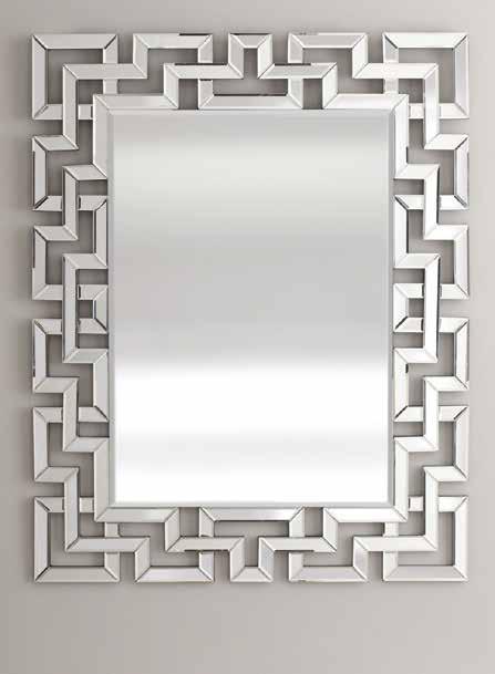 **ML-36-R 36 Description Rectangular Contemporary Openwork Decorative Wall Mirror (Set-up to be hung vertical