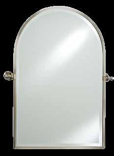 overall width of the mirror Style Mirror Size w/brackets Finish (T) Traditional (C) Contemporary (TS) Transitional Rectangle Edge Mirror w/ 16 22 20½ 22 Decorative Tilt RM-612-P-BR-T RM-612-P-CR-T