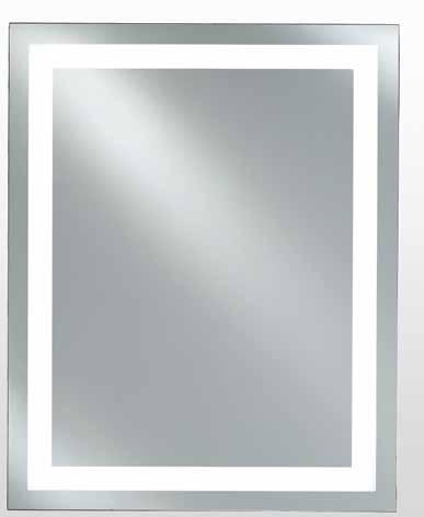 Illume Backlit LED Mirrors Available in 4 Shapes & 10 Sizes LED lighting (3000 Kelvins / 300 Lumens / 85 CRI) which is perfect for make up application UL approved Electrical hardwire installation