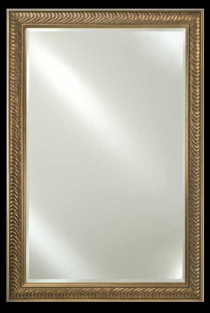 } Shown In: Colorgrain Red w/plain Mirror Note 1. Frame will add to overall dimensions. See detailed specifications on page 20 for exact outside dimensions by frame style.