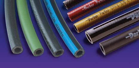 Thermoplastic hydraulic hoses for use on all processing equipment.