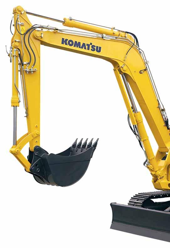 Walk-Around The new PC118MR-8 compact midi-excavator is the result of the competence and technology that Komatsu has acquired over the past 80 years.