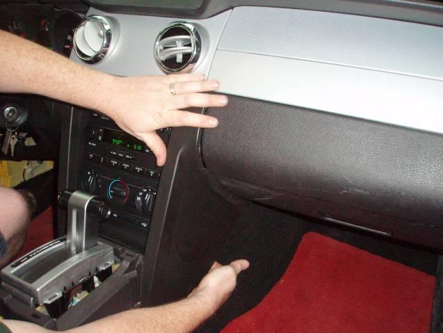 dash panel on the driver side.