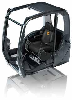 5 5 The JCB JS200W is equipped with a full set of side and rear view mirrors for all-round