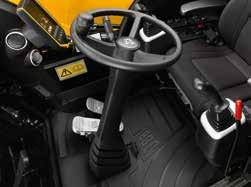 The JCB JS200W cab uses 6 viscous rubber mounts to minimise noise and vibration. The JS200W s joystick mounted power boost button gives extra hydraulic power fast.