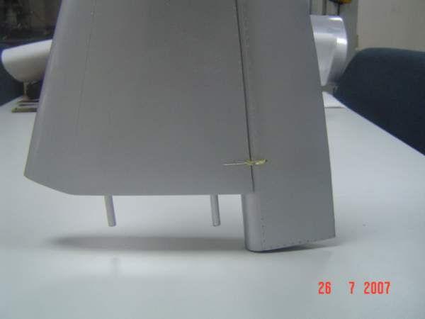 The Vertical fin assembly has two joining rods