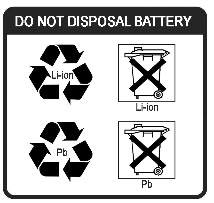 When recycling lead batteries do not mix them with non-lead batteries.
