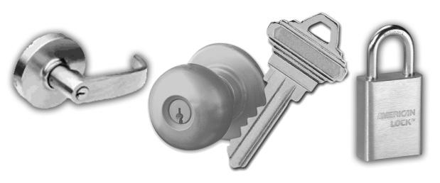 Door Key Compatible Cylinders and Padlocks Same Key Can Open All Locks Use the same key that opens your security doors Improve key control Security Convenience Safety Cylinders may be ordered both as