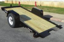 T SERIES SINGLE AND TANDEM AXLE TILT TRAILERS 10K Models 6 Angle Main Frame 6 Channel Tongue MODEL T512-6 T712-6 BED SIZE 60 x12 80 x12 6,000 LBS 6,000 LBS EMPTY WT 1,360 LBS 1,620 LBS DECK HEIGHT 17