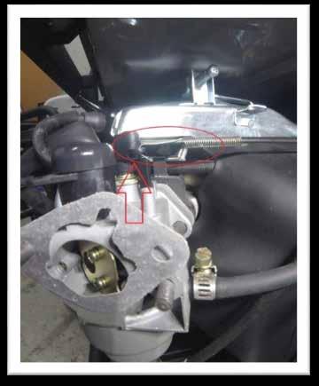 3.1 Removal of gasoline carburetor Disconnect throttle linkage and choke linkage (if applicable) from the top of the carburetor. Fig 3.