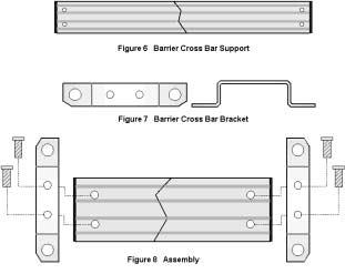 Take one Barrier Angle Bracket (Part # 2 on EVD) and position it to where the holes line up with the holes on the Barriers where the two bolts were just removed. 3.