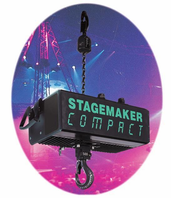 STAGEMAKER COMPACT Concert Hoist The R&M STAGEMAKER COMPACT concert hoist is designed for handling stage and theatrical equipment; it enables the safe and accurate positioning of speakers, lighting