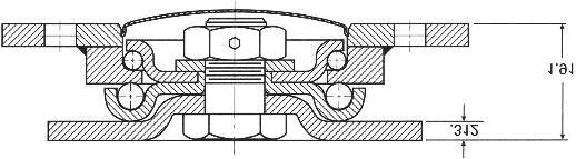 Four-Sided Double Ball Raceway: Hardened steel ball bearings in the load bearing and secondary thrust bearing through the swivel raceway on all four sides.