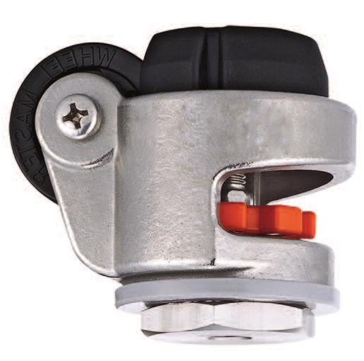 LEVELING CASTERS STAINLESS STEEL Stainless Steel Leveling Caster WMS-60S FEATURES Smooth oscilating level operation. Premier type 304 stainless steel construction. Caster & leveler in one unit.