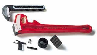 Wrench Parts: Always Insist On Genuine RIDGID Parts Wrench Size Handle Assembly Nut Pin Heel Jaw & Pin Assembly Coil & Flat Spring Assembly Hook Jaw Str. End Pipe Cap.