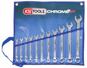 COMBINATION SPANNERS CHROMEplus Combination spanner, offset (12 point) DIN 3113 / ISO 3318 / ISO 7738 Ring head 15 offset 920.0084 7/16" 6.9 5.0 17.5 25.6 150.0 50 920.0085 1/2" 7.7 5.9 19.8 29.6 170.