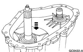 Install the two chain snubbers with four bolts. 7. Install the input shaft. 8.