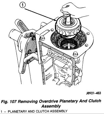 21. Remove overdrive planetary gear