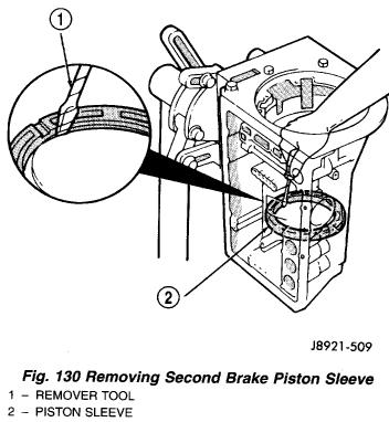 52. Remove second brake piston sleeve (Fig.
