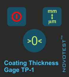 5.3 Device display Display indicates the measured thickness of coating in mm or µm.