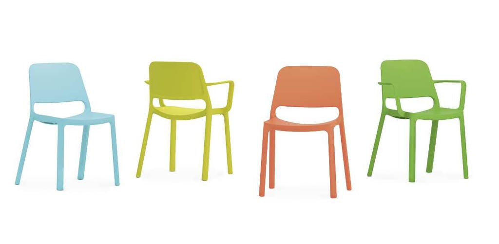 trak Trak is distinctive and modern multi-purpose four leg stacking chair available in a