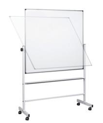 205 Mobile flipchart easel > Magnetic lacquered back panel > Dry wipe panel for use with marker pens and paper flipchart > Height not adjustable.