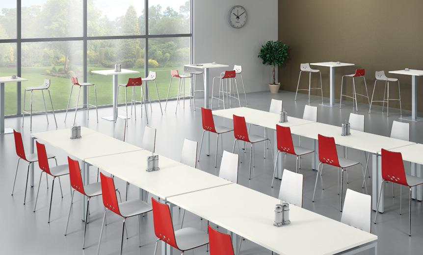 211 Spoon chairs and stools > Structure in a chrome finish.