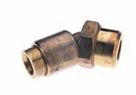 FleetFit Vehicle push-in fittings Inch and Metric Male Hobbs Elbows Metric Male Elbows BSP Taper SAE 6302AA CAUTION: Swivel adapters are not suitable for use in continuously rotating or gyrating