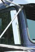 Our extended sunvisors help keep the cab cooler while reducing eye strain. Sunvisors are made of durable stainless steel to stand up against road debris, weather and other hazzards.