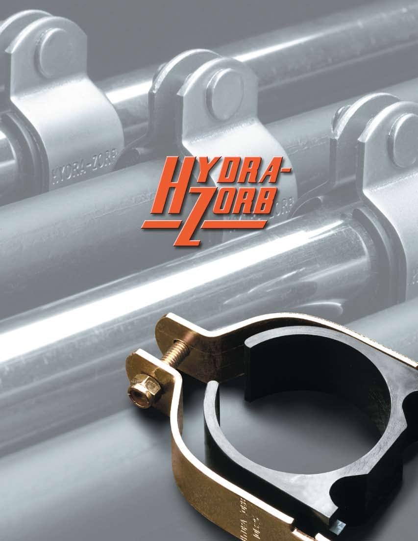 TM The obvious choice in piping clamp assemblies since 1966 TM ydra-zorb Co., P.O.