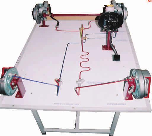 AUTOMOBILE ENGINEERING LAB SL-8019 Hydraulic Braking System with vacum Booster SL-8020 Model of Disc Brake System Two Wheeler MODEL OF HYDRAULIC BRAKING SYSTEM WITH