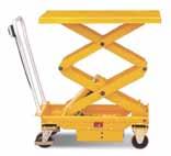 Electric Mobile Lift Table Lifts heavy loads with ease Robust structure yet lighweight Two brakes increase safety Power unit made in Europe DC 700W High quality battery 75Ah/12V Automatic battery