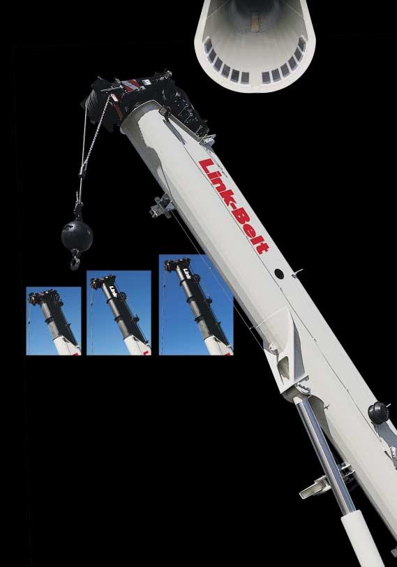 cut here New innovative 5-section full power boom with attachment flexibility Introducing a new boom design, Link-Belt is unveiling the next generation formed boom design for larger cranes to meet