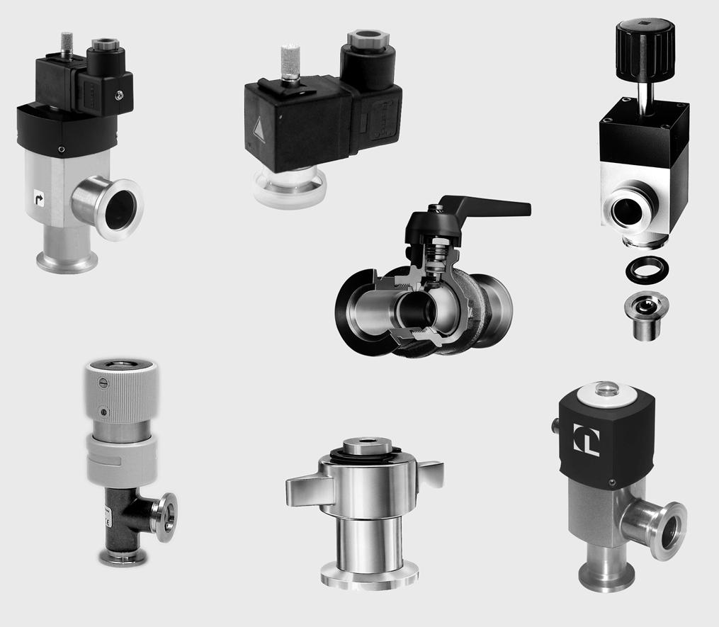 Vacuum Valves Special Valves with KF/ISO-K Flanges Overview 4 3 1 6 2 5 7 Leybold offers a range of special valves for a variety of different applications and to meet special design requirements of