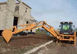 BACKHOE DESIGN The Super R Series 3 achines have a wide stabiliser frae, offering excellent stability when digging and loading.
