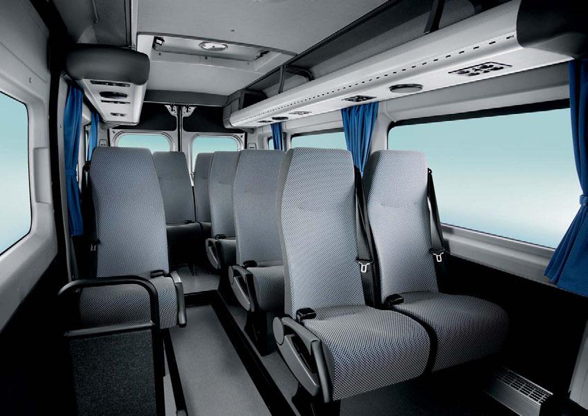 The Ducato Minibus will carry 13/16 people plus driver in complete comfort.