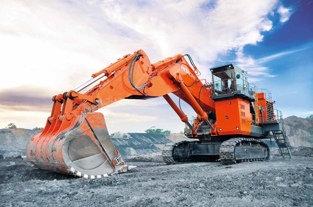 Tremendous Production with the Gigantic Excavators from Hitachi. The Hitachi Giants Keep on Progressing. The Buckets Get Bigger Along with Enhanced Reliability and Durability.