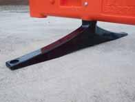Low profile rotating feet with fixing holes. Super tough polyethylene in hi-vis orange. Light weight for ease of handling. Sliding panel connector for sloping ground.