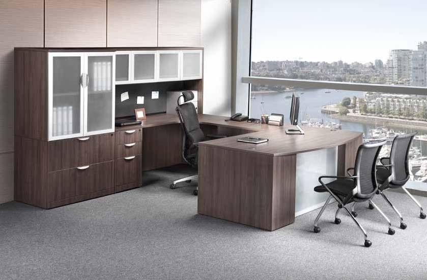Desks & WOrKSTATiONS 1149 step Front laminate series Executive Workstation