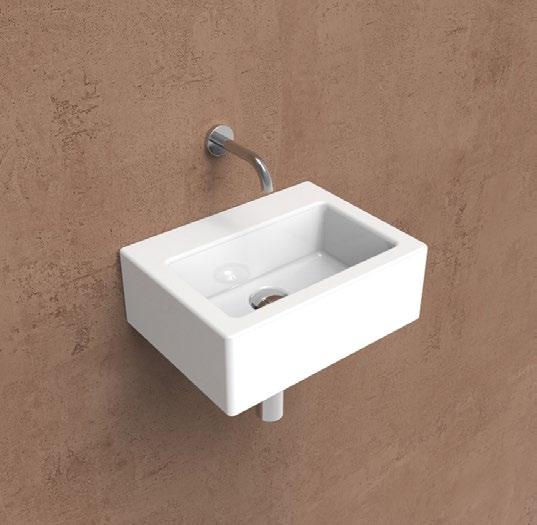 5088 Acquababy Countertop - wall hung basin 38,5 cm with overflow arranged for three holes tap Fixing kit for wall (9002) Package dim.