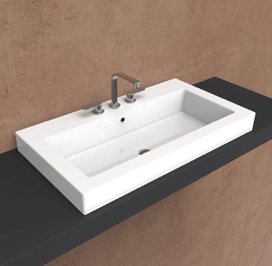 5051/INC Acquagrande Recessed basin cm with overflow arranged for seven holes tap Package dim.