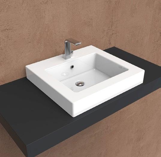 5052/INC Acquagrande 60 Recessed basin 60 cm with overflow arranged for three holes tap Package dim.