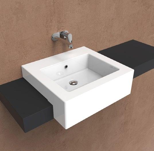 5053 Acquagrande 60 Semi-inset basin 60 cm with overflow arranged for three holes tap Wooden Set unit (MAS60) Fixing kit for wall (9002) Package dim. 62,5 x 25 x 60 cm Weight kg Pz.