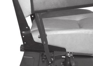 VIII. COMFORT ADJUSTMENTS ARMREST WIDTH ADJUSTMENT The Legend armrest width can be adjusted inward or outward. 1. Loosen the armrest adjustment knobs at the back of the seat frame. See figure 16. 2.
